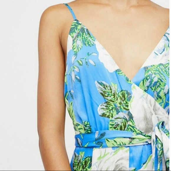 NWOT Free People Blue Cabbage Rose Jumpsuit Romper - Picture 5 of 6